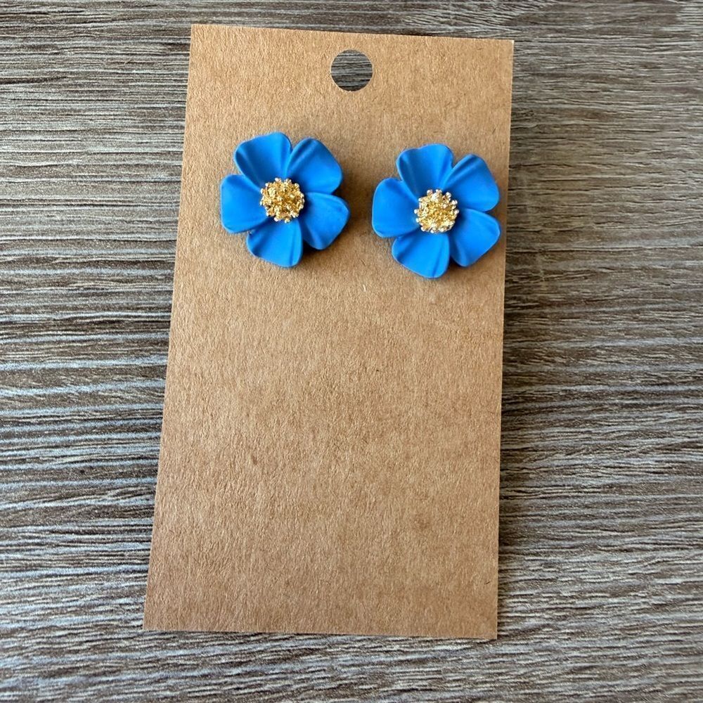 Blue Flower Earrings N1181